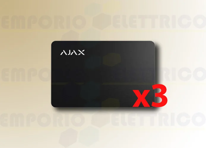 ajax contactless pass black card (3 pieces) 38220
