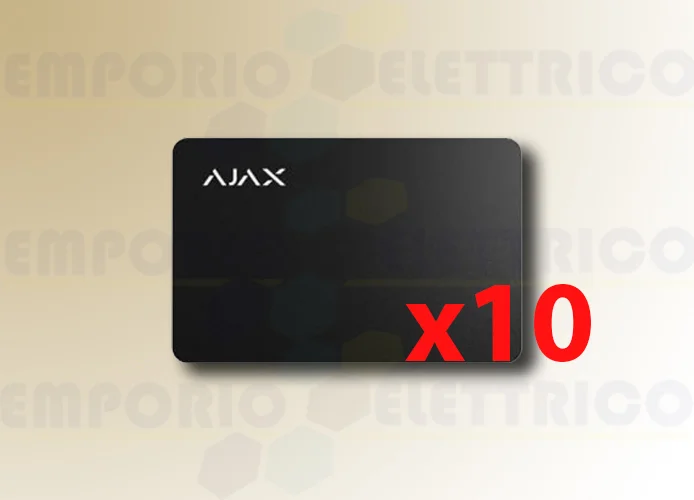 ajax contactless pass black card (10 pieces) 38218