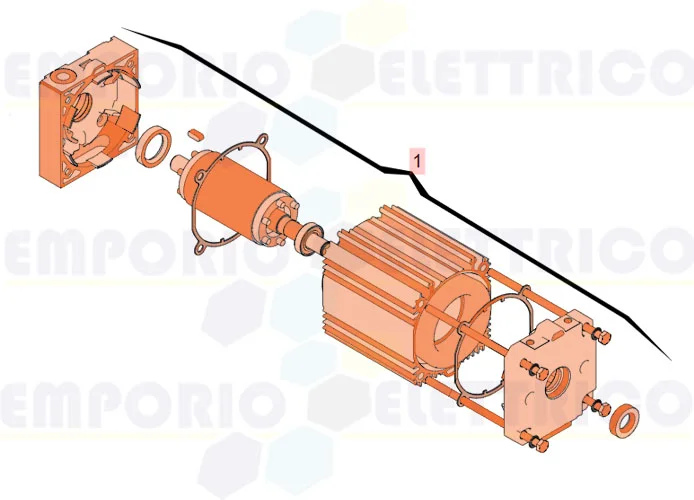 faac ricambio gruppo motore 541 3ph 63003157