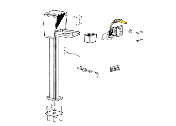 fadini spare part connect. terminal box with support and electr. cables 20333