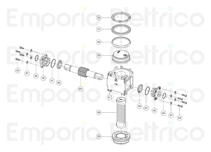 fadini ricambio supporto albero completo per aproli 480 480108