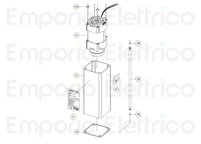 fadini ricambio tubo di mandata completo per aproli 480 480110