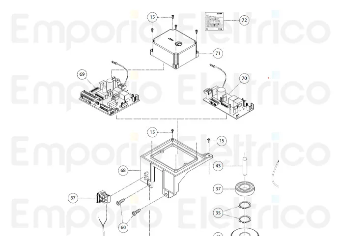 fadini ricambio supporto programmatore per bart 350 35068