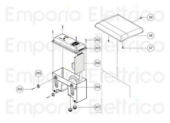 fadini ricambio vite m8x16 tbei inox per bayt 980 97059