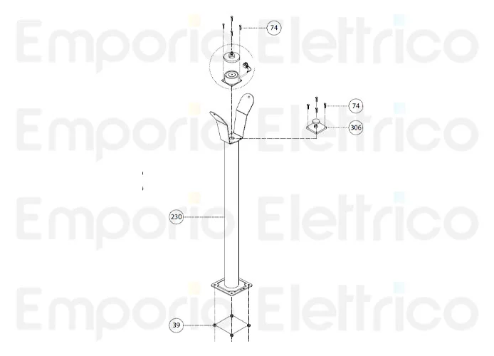 fadini ricambio vite m5x18 te inox per bayt 980 97074