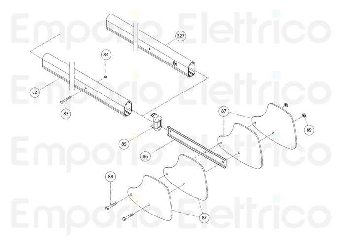 fadini ricambio asta di rinforzo r533 da 3,0 m per bayt 980 97082