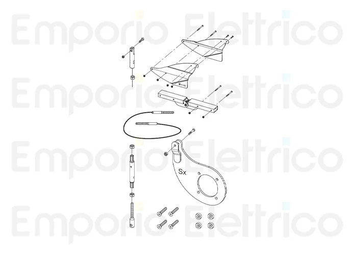 fadini ricambio snodo completo sinistro sx per bayt 980 97334