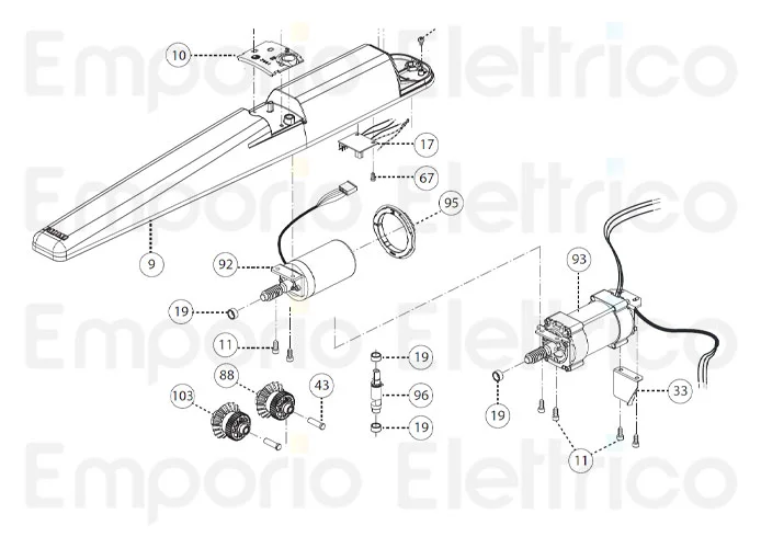 fadini ricambio lamiera di protezione encoder per dardo 430 43033