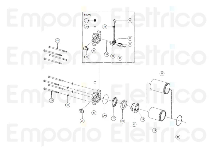 fadini ricambio vite m8x150 te per drive 700 70245