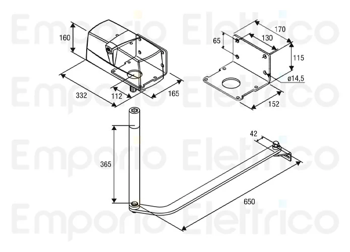 beninca spare parts page for motor pr.45er