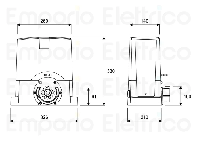 beninca motoriduttore con encoder cancelli scorrevoli 230v 959007214 