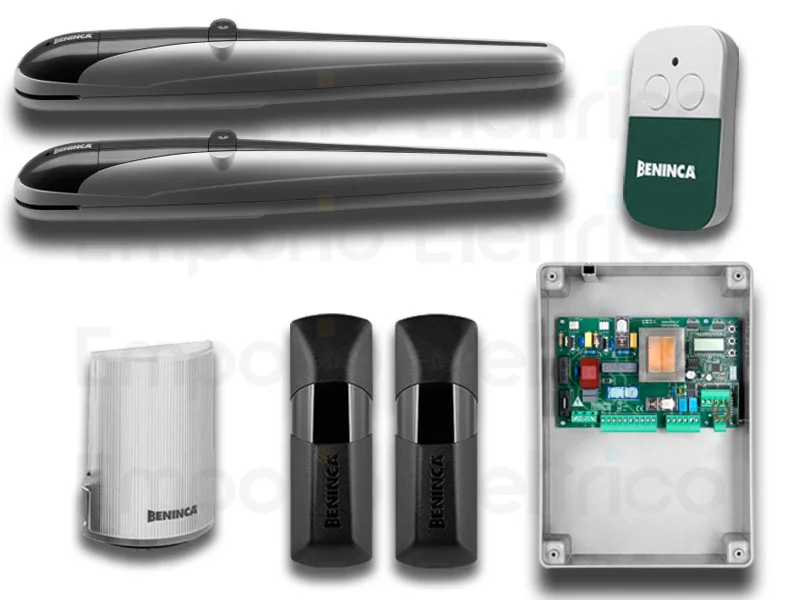 beninca kit automazione per cancelli a battente 230v kbob21m ss 959000980