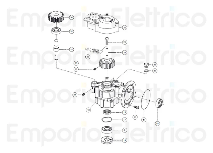 fadini ricambio copri ingranaggio mod. 200/26 20026