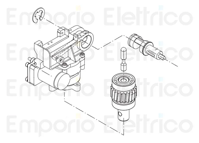 beninca ricambio albero uscita assiemato x ben 9686480