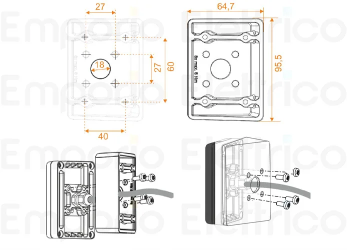 faac R-Loop radar scanner bracket 1050148