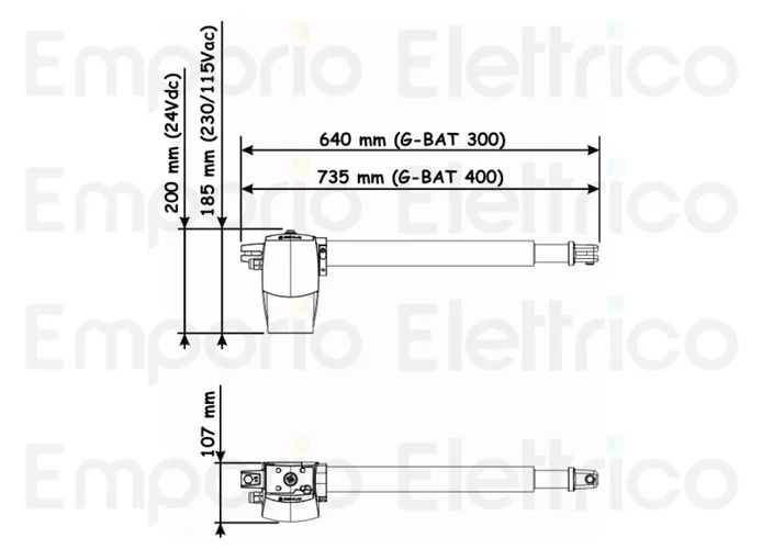 genius pagina ricambi per motore g-bat 230v 300 dx