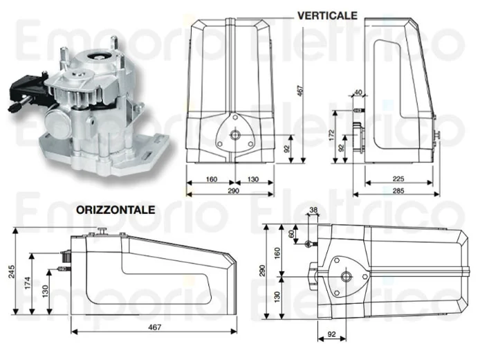 fadini ricambio gruppo riduttore c/base frizione fc (1hp) 200229 (ex 2097l)