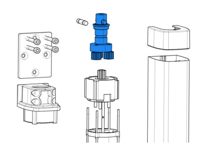 came spare part slow shaft stylo 119rid338