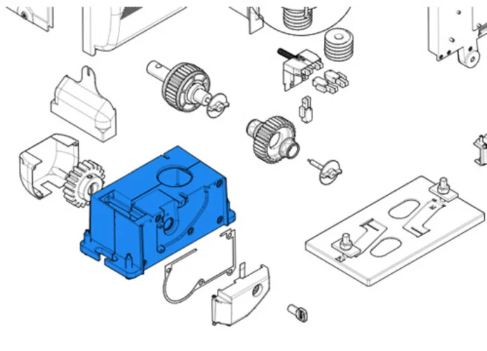 came spare part gearmotor case bx 119ribx014