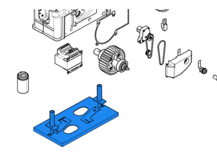 came spare part gearmotor fixing base bk 119ribk001