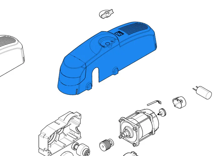 came spare part gearmotor cover emega 119rie051