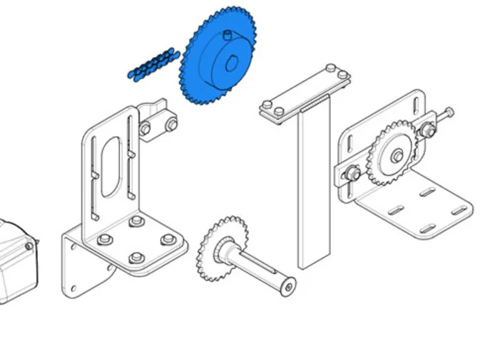 came spare part pinion and chain c-bx 119ricx016