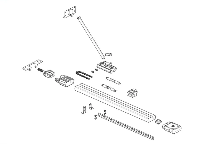 came spare part page chain guide l=3,02 metres 001v0679 v0679