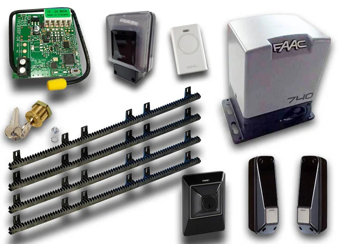 faac automation kit delta2 kit safe + 4mt rack nyl emp1056303445crem