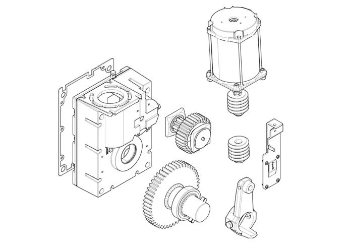 came spare part page for gearmotor-g2080z barriers