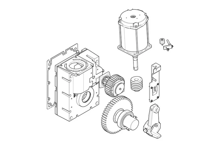 came spare part page for gearmotor-g2080e barriers