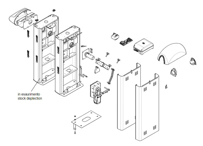 came spare part page for g2080e-g2080ie barriers 