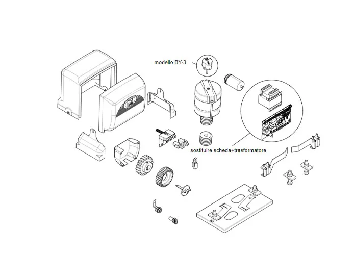 came spare part page for by-2 motor