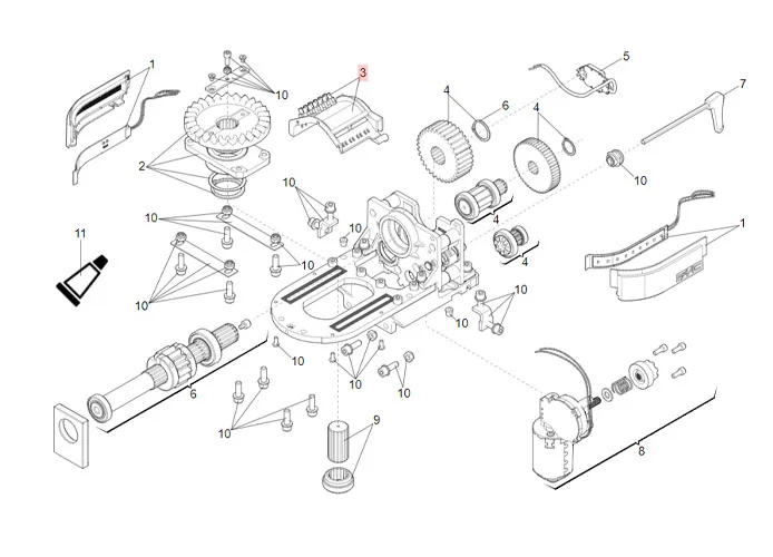 faac ricambio supporto connessioni s2500i 63003379