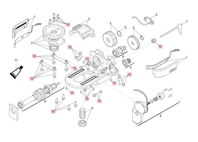 faac spare part screws group s2500i 63003384