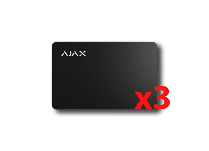 ajax contactless pass black card (3 pieces) 38220