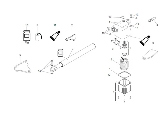 faac spare part page for motor 414 p l dx