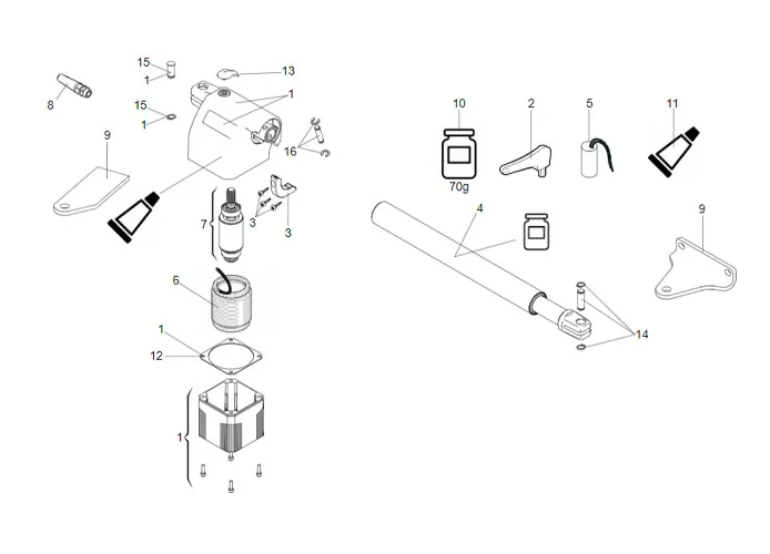 faac spare part page for motor 414 p l sx