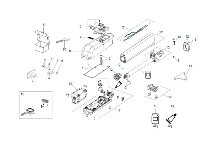 faac spare part page for motor 415 24v ls