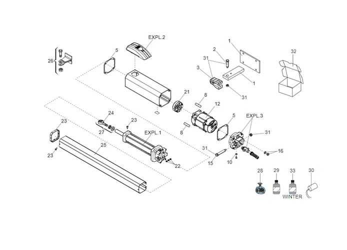 faac spare part page for motor 422 cbac