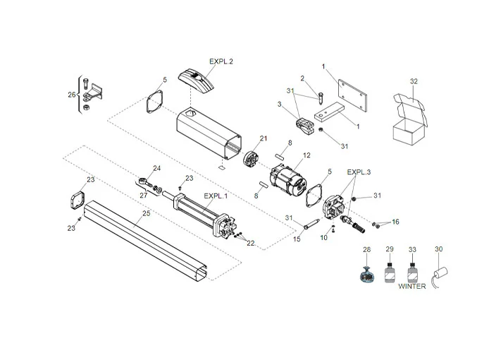 faac spare parts page for motor 422 sb