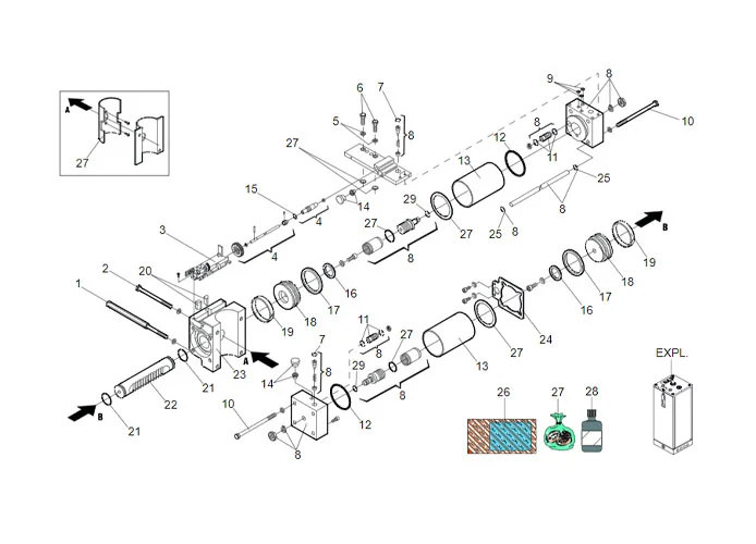 faac spare parts page for motor 760 cbac cr restyling