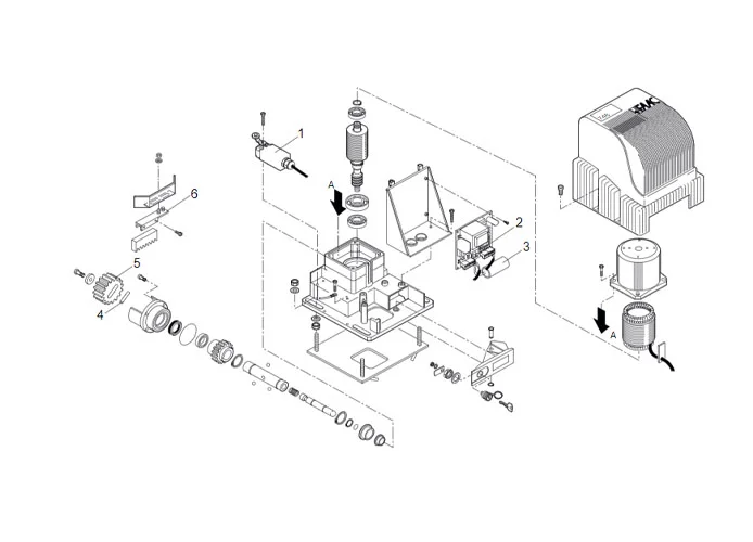 faac spare parts page for motor 748