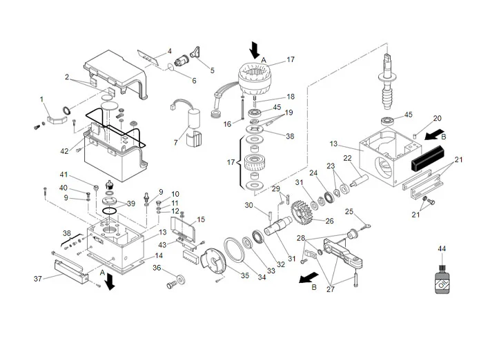 faac pagina ricambi per motore 844 mc rev