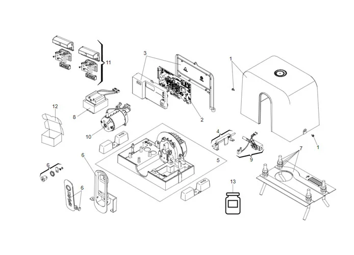 faac spare parts page for motor c721