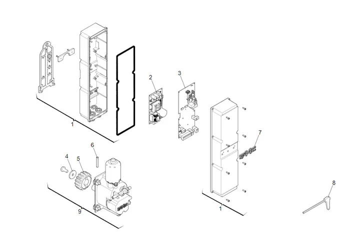 faac spare parts page for motor c4000i