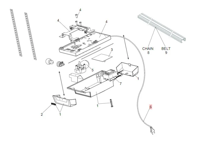 faac ricambio cavo c/spina e70 l=1000 7514365