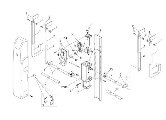 faac spare parts page for motor 550 i