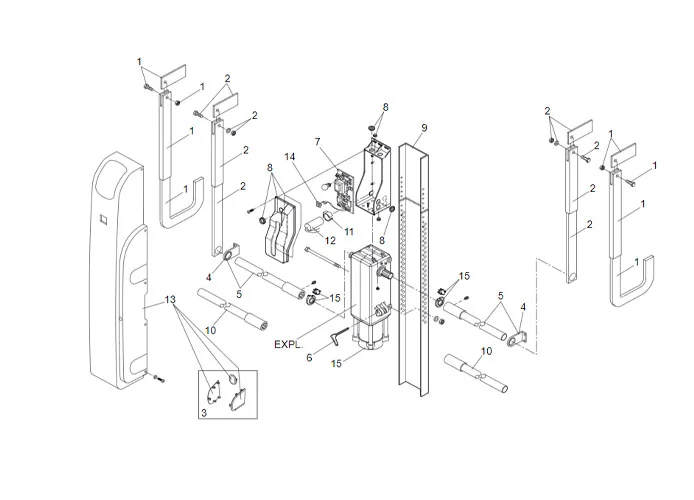 faac spare parts page for motor 550 l