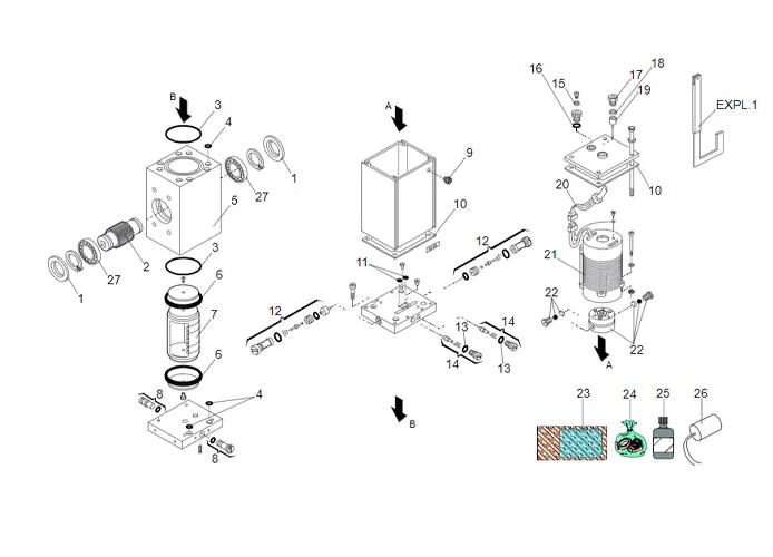 faac spare parts page for motor 580 cbac