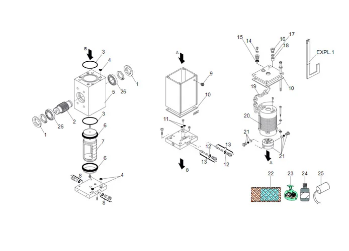 faac spare parts page for motor 580 sb